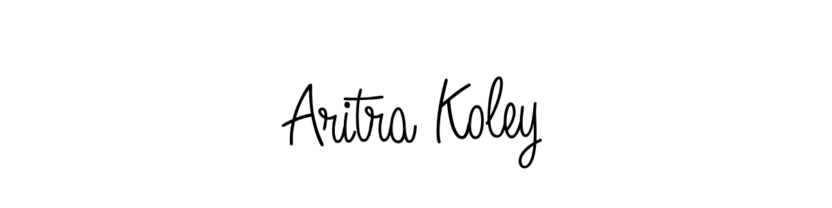 Use a signature maker to create a handwritten signature online. With this signature software, you can design (Angelique-Rose-font-FFP) your own signature for name Aritra Koley. Aritra Koley signature style 5 images and pictures png