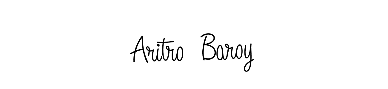 Use a signature maker to create a handwritten signature online. With this signature software, you can design (Angelique-Rose-font-FFP) your own signature for name Aritro  Baroy. Aritro  Baroy signature style 5 images and pictures png