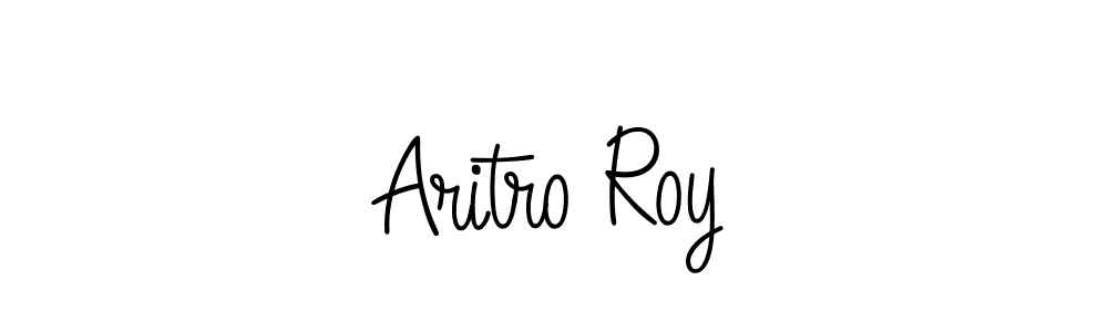 Use a signature maker to create a handwritten signature online. With this signature software, you can design (Angelique-Rose-font-FFP) your own signature for name Aritro Roy. Aritro Roy signature style 5 images and pictures png