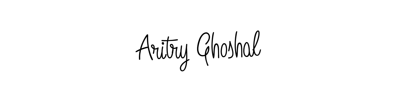 You should practise on your own different ways (Angelique-Rose-font-FFP) to write your name (Aritry Ghoshal) in signature. don't let someone else do it for you. Aritry Ghoshal signature style 5 images and pictures png