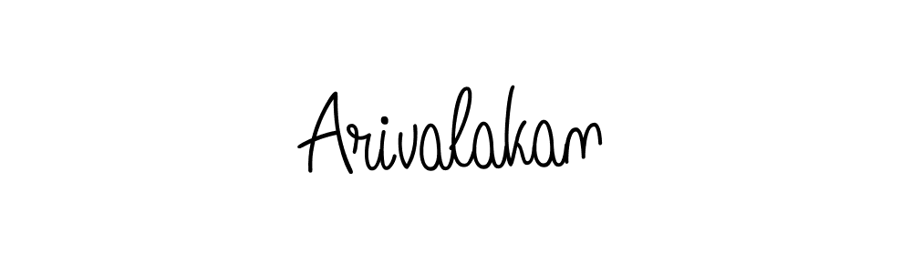 Use a signature maker to create a handwritten signature online. With this signature software, you can design (Angelique-Rose-font-FFP) your own signature for name Arivalakan. Arivalakan signature style 5 images and pictures png