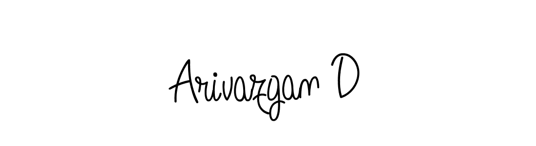 Design your own signature with our free online signature maker. With this signature software, you can create a handwritten (Angelique-Rose-font-FFP) signature for name Arivazgan D. Arivazgan D signature style 5 images and pictures png