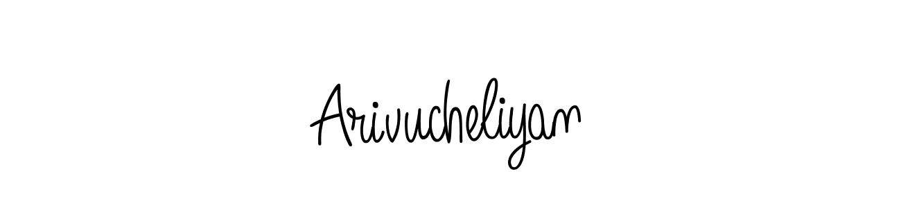 Here are the top 10 professional signature styles for the name Arivucheliyan. These are the best autograph styles you can use for your name. Arivucheliyan signature style 5 images and pictures png