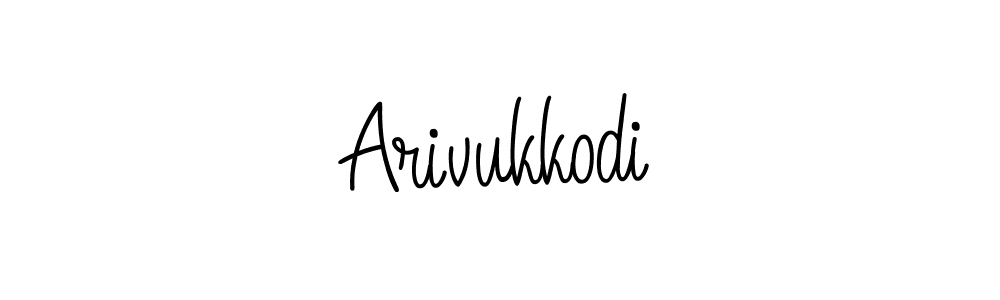 You should practise on your own different ways (Angelique-Rose-font-FFP) to write your name (Arivukkodi) in signature. don't let someone else do it for you. Arivukkodi signature style 5 images and pictures png