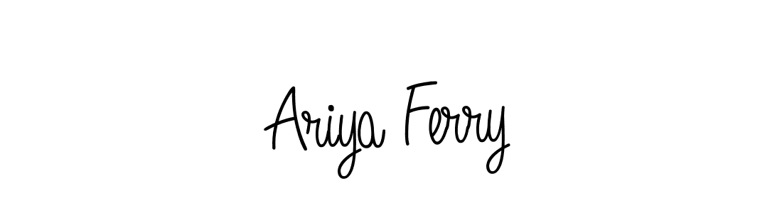 if you are searching for the best signature style for your name Ariya Ferry. so please give up your signature search. here we have designed multiple signature styles  using Angelique-Rose-font-FFP. Ariya Ferry signature style 5 images and pictures png