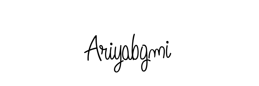 Ariyabgmi stylish signature style. Best Handwritten Sign (Angelique-Rose-font-FFP) for my name. Handwritten Signature Collection Ideas for my name Ariyabgmi. Ariyabgmi signature style 5 images and pictures png