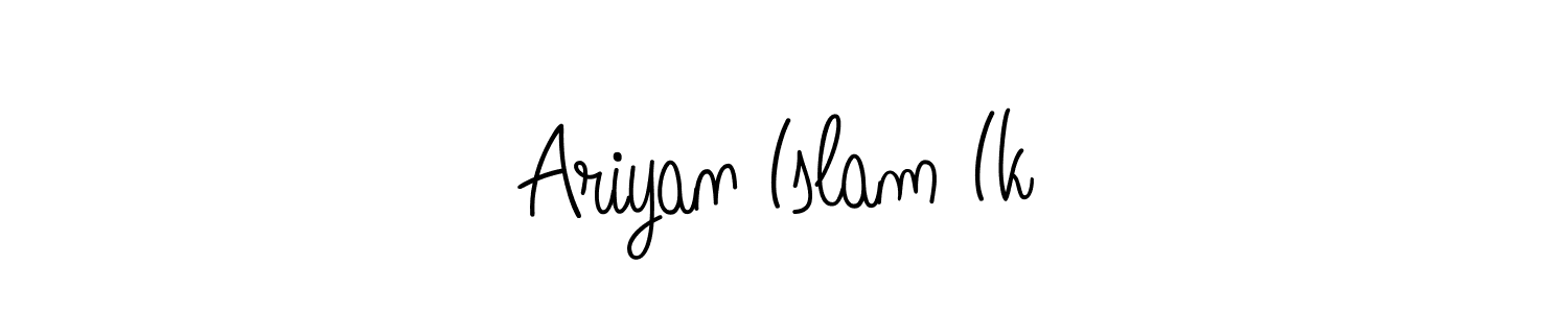 Similarly Angelique-Rose-font-FFP is the best handwritten signature design. Signature creator online .You can use it as an online autograph creator for name Ariyan Islam Ik. Ariyan Islam Ik signature style 5 images and pictures png