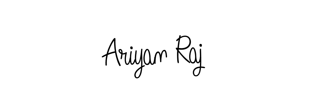 How to make Ariyan Raj name signature. Use Angelique-Rose-font-FFP style for creating short signs online. This is the latest handwritten sign. Ariyan Raj signature style 5 images and pictures png