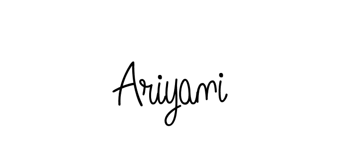 Also we have Ariyani name is the best signature style. Create professional handwritten signature collection using Angelique-Rose-font-FFP autograph style. Ariyani signature style 5 images and pictures png