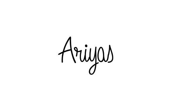 Design your own signature with our free online signature maker. With this signature software, you can create a handwritten (Angelique-Rose-font-FFP) signature for name Ariyas. Ariyas signature style 5 images and pictures png