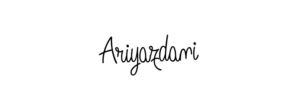 You should practise on your own different ways (Angelique-Rose-font-FFP) to write your name (Ariyazdani) in signature. don't let someone else do it for you. Ariyazdani signature style 5 images and pictures png