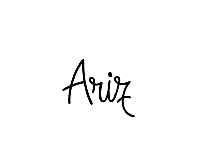 The best way (Angelique-Rose-font-FFP) to make a short signature is to pick only two or three words in your name. The name Ariz include a total of six letters. For converting this name. Ariz signature style 5 images and pictures png