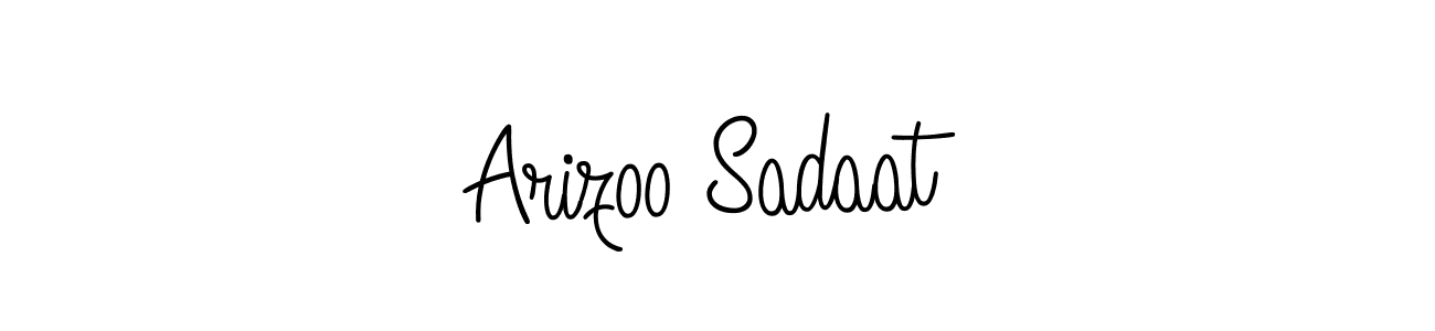 The best way (Angelique-Rose-font-FFP) to make a short signature is to pick only two or three words in your name. The name Arizoo Sadaat include a total of six letters. For converting this name. Arizoo Sadaat signature style 5 images and pictures png