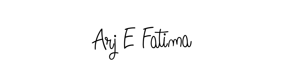 Design your own signature with our free online signature maker. With this signature software, you can create a handwritten (Angelique-Rose-font-FFP) signature for name Arj E Fatima. Arj E Fatima signature style 5 images and pictures png