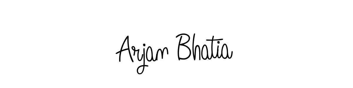 The best way (Angelique-Rose-font-FFP) to make a short signature is to pick only two or three words in your name. The name Arjan Bhatia include a total of six letters. For converting this name. Arjan Bhatia signature style 5 images and pictures png