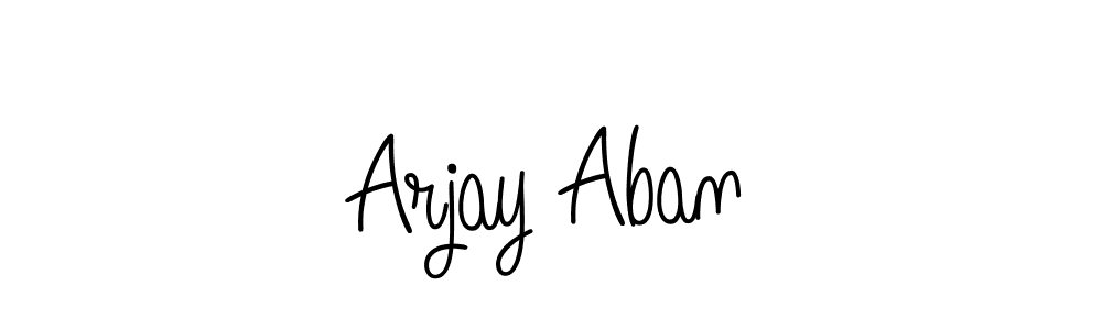 How to make Arjay Aban name signature. Use Angelique-Rose-font-FFP style for creating short signs online. This is the latest handwritten sign. Arjay Aban signature style 5 images and pictures png