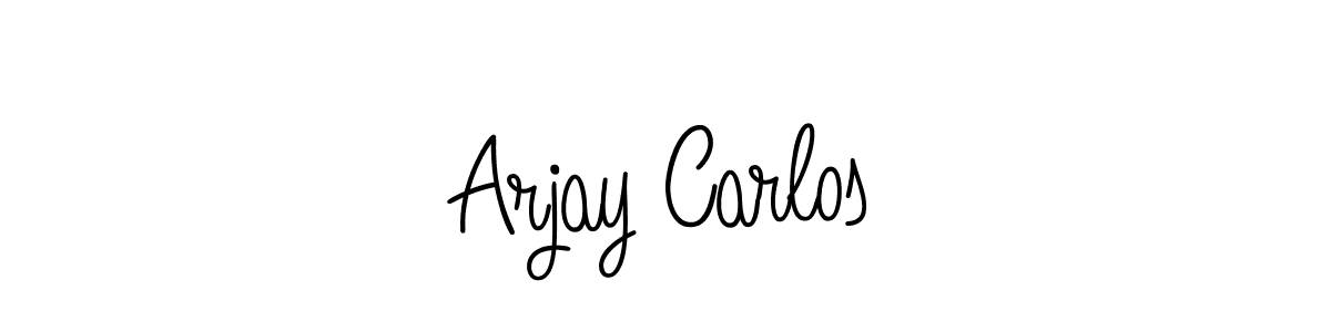 Make a beautiful signature design for name Arjay Carlos. With this signature (Angelique-Rose-font-FFP) style, you can create a handwritten signature for free. Arjay Carlos signature style 5 images and pictures png