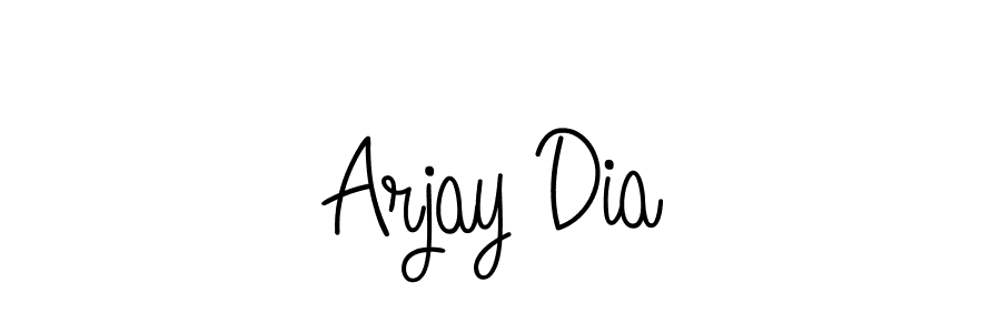 You should practise on your own different ways (Angelique-Rose-font-FFP) to write your name (Arjay Dia) in signature. don't let someone else do it for you. Arjay Dia signature style 5 images and pictures png