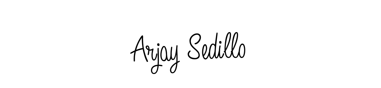 The best way (Angelique-Rose-font-FFP) to make a short signature is to pick only two or three words in your name. The name Arjay Sedillo include a total of six letters. For converting this name. Arjay Sedillo signature style 5 images and pictures png