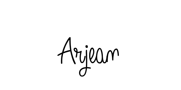 Create a beautiful signature design for name Arjean. With this signature (Angelique-Rose-font-FFP) fonts, you can make a handwritten signature for free. Arjean signature style 5 images and pictures png