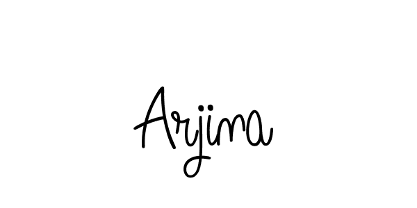 Create a beautiful signature design for name Arjina. With this signature (Angelique-Rose-font-FFP) fonts, you can make a handwritten signature for free. Arjina signature style 5 images and pictures png
