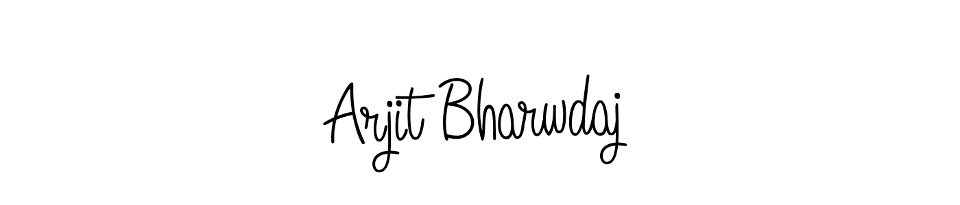 Use a signature maker to create a handwritten signature online. With this signature software, you can design (Angelique-Rose-font-FFP) your own signature for name Arjit Bharwdaj. Arjit Bharwdaj signature style 5 images and pictures png