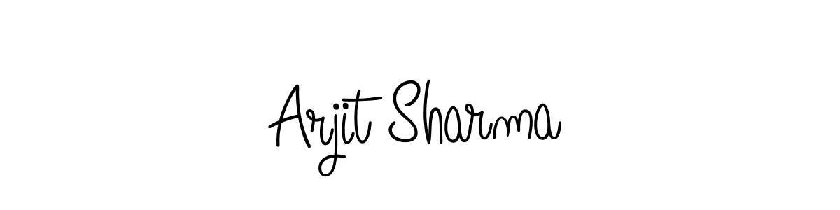How to make Arjit Sharma name signature. Use Angelique-Rose-font-FFP style for creating short signs online. This is the latest handwritten sign. Arjit Sharma signature style 5 images and pictures png