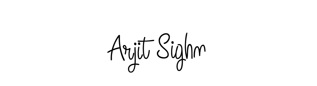 Use a signature maker to create a handwritten signature online. With this signature software, you can design (Angelique-Rose-font-FFP) your own signature for name Arjit Sighn. Arjit Sighn signature style 5 images and pictures png