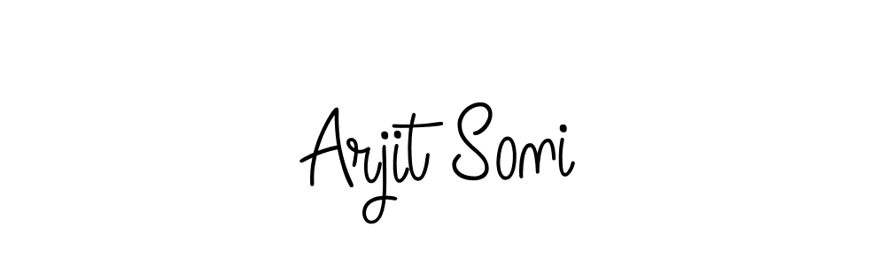 Also we have Arjit Soni name is the best signature style. Create professional handwritten signature collection using Angelique-Rose-font-FFP autograph style. Arjit Soni signature style 5 images and pictures png