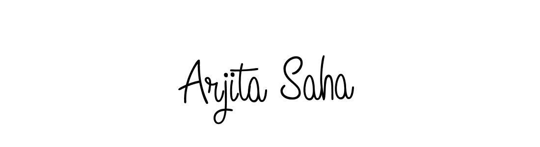 Make a beautiful signature design for name Arjita Saha. With this signature (Angelique-Rose-font-FFP) style, you can create a handwritten signature for free. Arjita Saha signature style 5 images and pictures png