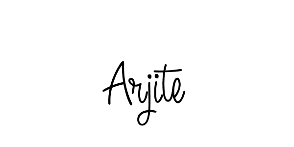 Make a beautiful signature design for name Arjite. With this signature (Angelique-Rose-font-FFP) style, you can create a handwritten signature for free. Arjite signature style 5 images and pictures png