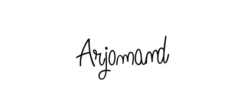 Design your own signature with our free online signature maker. With this signature software, you can create a handwritten (Angelique-Rose-font-FFP) signature for name Arjomand. Arjomand signature style 5 images and pictures png