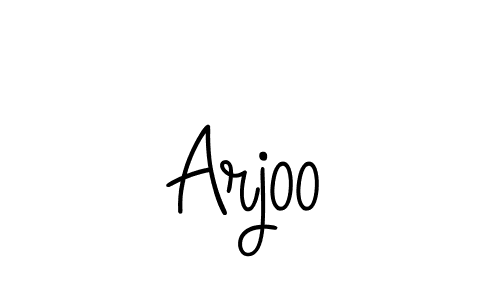 The best way (Angelique-Rose-font-FFP) to make a short signature is to pick only two or three words in your name. The name Arjoo include a total of six letters. For converting this name. Arjoo signature style 5 images and pictures png