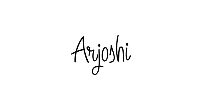The best way (Angelique-Rose-font-FFP) to make a short signature is to pick only two or three words in your name. The name Arjoshi include a total of six letters. For converting this name. Arjoshi signature style 5 images and pictures png