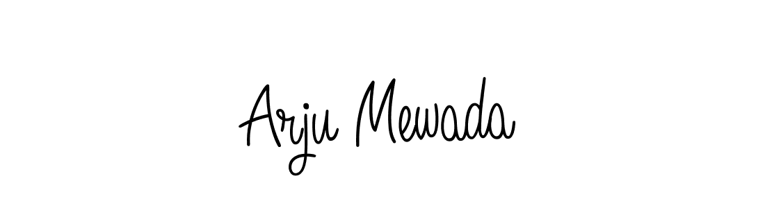 if you are searching for the best signature style for your name Arju Mewada. so please give up your signature search. here we have designed multiple signature styles  using Angelique-Rose-font-FFP. Arju Mewada signature style 5 images and pictures png