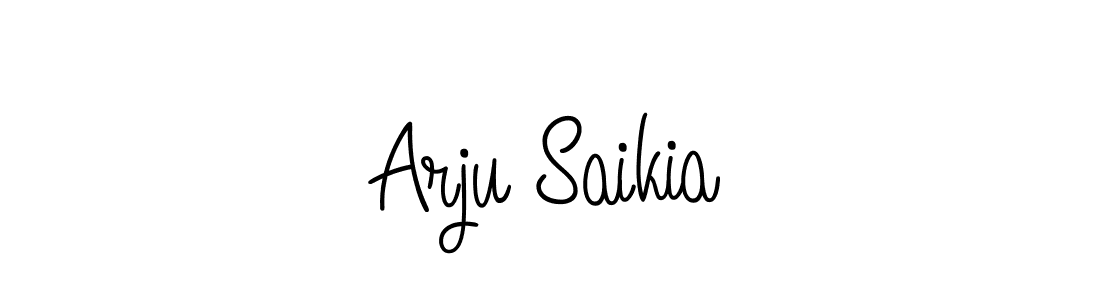 if you are searching for the best signature style for your name Arju Saikia. so please give up your signature search. here we have designed multiple signature styles  using Angelique-Rose-font-FFP. Arju Saikia signature style 5 images and pictures png