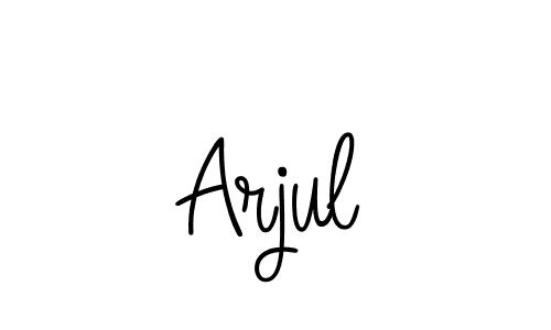 Arjul stylish signature style. Best Handwritten Sign (Angelique-Rose-font-FFP) for my name. Handwritten Signature Collection Ideas for my name Arjul. Arjul signature style 5 images and pictures png