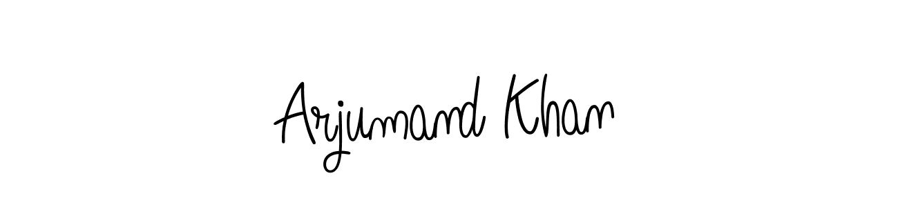 Create a beautiful signature design for name Arjumand Khan. With this signature (Angelique-Rose-font-FFP) fonts, you can make a handwritten signature for free. Arjumand Khan signature style 5 images and pictures png