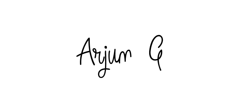 Design your own signature with our free online signature maker. With this signature software, you can create a handwritten (Angelique-Rose-font-FFP) signature for name Arjun  G. Arjun  G signature style 5 images and pictures png