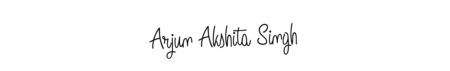 Make a beautiful signature design for name Arjun Akshita Singh. With this signature (Angelique-Rose-font-FFP) style, you can create a handwritten signature for free. Arjun Akshita Singh signature style 5 images and pictures png