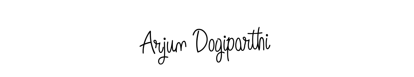 Arjun Dogiparthi stylish signature style. Best Handwritten Sign (Angelique-Rose-font-FFP) for my name. Handwritten Signature Collection Ideas for my name Arjun Dogiparthi. Arjun Dogiparthi signature style 5 images and pictures png