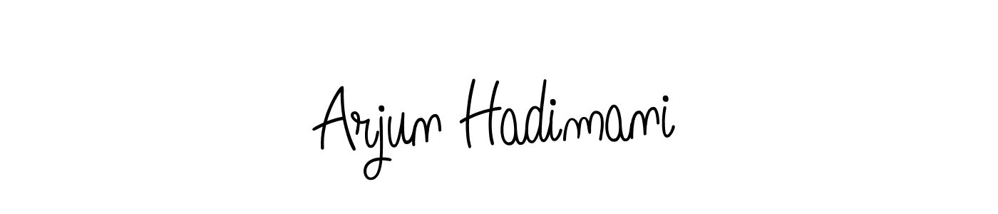 The best way (Angelique-Rose-font-FFP) to make a short signature is to pick only two or three words in your name. The name Arjun Hadimani include a total of six letters. For converting this name. Arjun Hadimani signature style 5 images and pictures png