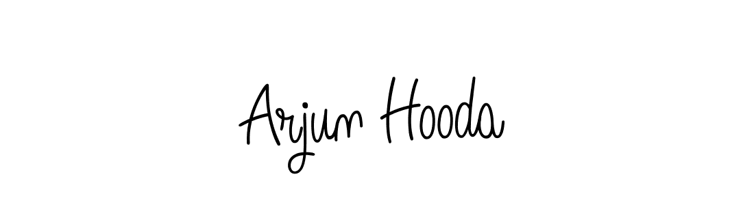 Use a signature maker to create a handwritten signature online. With this signature software, you can design (Angelique-Rose-font-FFP) your own signature for name Arjun Hooda. Arjun Hooda signature style 5 images and pictures png