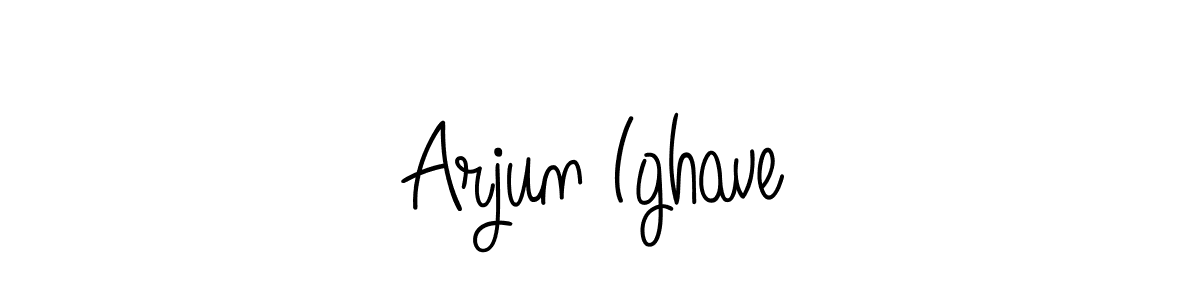 The best way (Angelique-Rose-font-FFP) to make a short signature is to pick only two or three words in your name. The name Arjun Ighave include a total of six letters. For converting this name. Arjun Ighave signature style 5 images and pictures png