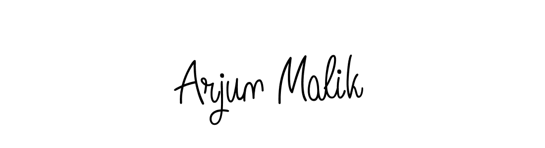 Use a signature maker to create a handwritten signature online. With this signature software, you can design (Angelique-Rose-font-FFP) your own signature for name Arjun Malik. Arjun Malik signature style 5 images and pictures png
