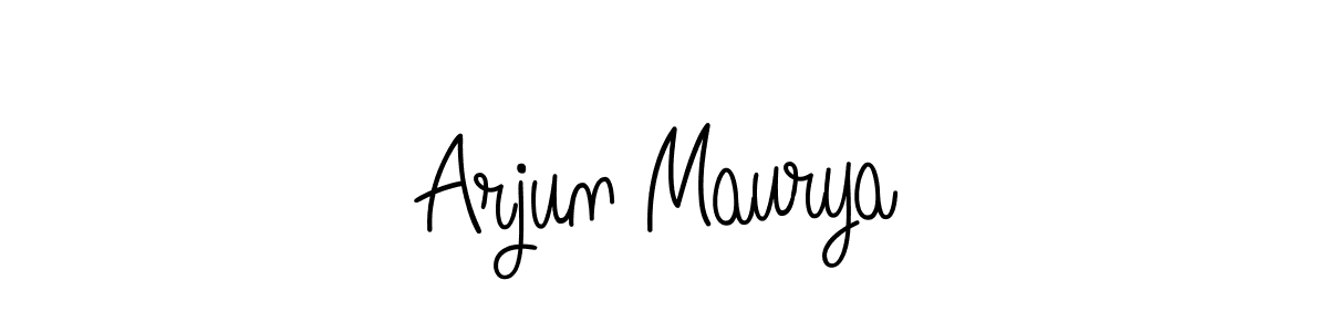 Use a signature maker to create a handwritten signature online. With this signature software, you can design (Angelique-Rose-font-FFP) your own signature for name Arjun Maurya. Arjun Maurya signature style 5 images and pictures png