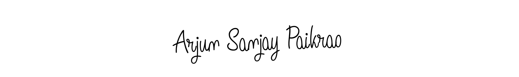 if you are searching for the best signature style for your name Arjun Sanjay Paikrao. so please give up your signature search. here we have designed multiple signature styles  using Angelique-Rose-font-FFP. Arjun Sanjay Paikrao signature style 5 images and pictures png