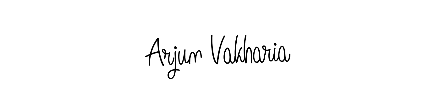 You should practise on your own different ways (Angelique-Rose-font-FFP) to write your name (Arjun Vakharia) in signature. don't let someone else do it for you. Arjun Vakharia signature style 5 images and pictures png