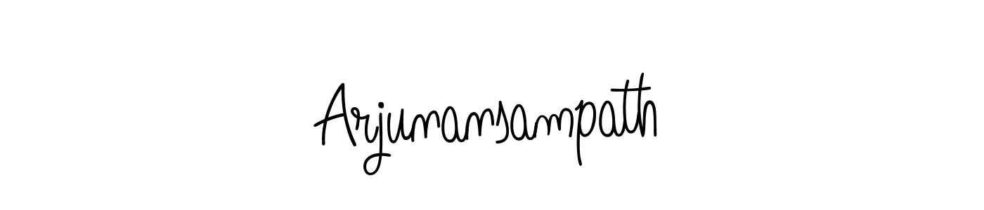 Also we have Arjunansampath name is the best signature style. Create professional handwritten signature collection using Angelique-Rose-font-FFP autograph style. Arjunansampath signature style 5 images and pictures png