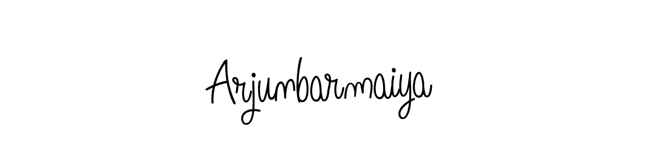 You should practise on your own different ways (Angelique-Rose-font-FFP) to write your name (Arjunbarmaiya) in signature. don't let someone else do it for you. Arjunbarmaiya signature style 5 images and pictures png